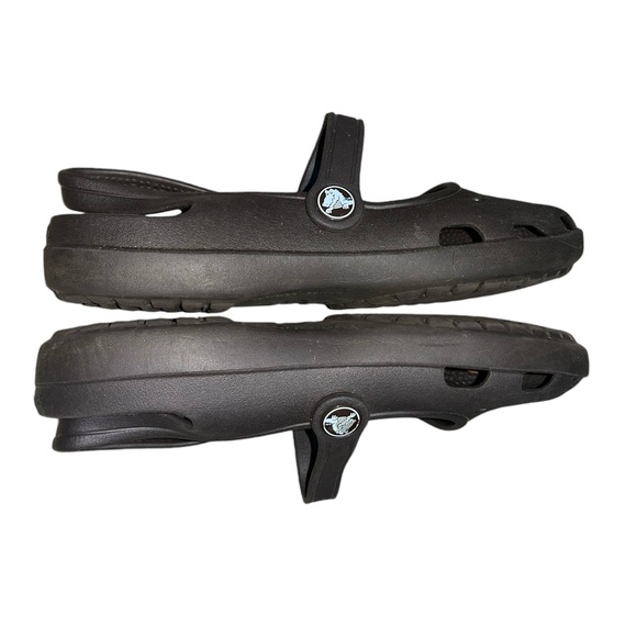 Crocs Shayna Mary Jane Slingback Flats Croslite Low Top Slip On Brown Women 6 - Picture 3 of 5